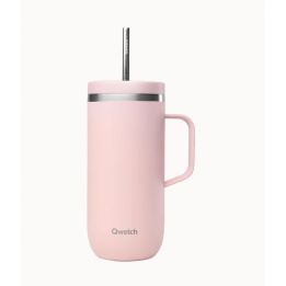 Taza Isotérmica QWETCH Inox 600ml Rosa Pastel